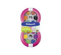 Pelikan Farbkasten Space+ pink 12 Farben + Deckweiß