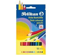 Pelikan Farbstifte BSD12D dick dreieckig 12er Kartonetui