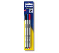 Pelikan Fineliner 96 - noir - bleu - rouge - fin - 0,4 mm - Allemagne - emballage visible - 3 pièce(s)
