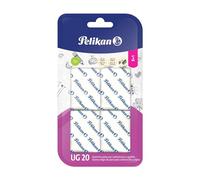 Pelikan Gomme à effacer UG 20, couleur blanche, adaptée pour dessin technique, artistique et scolaire, caoutchouc moulable pour fusillard, crayon et graphite, école et bureau, blister de 2 pièces