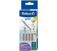 Pelikan griffix, HB, Gris, Triangulaire, Art, Hobby, École, 3,5 mm, 140 mm