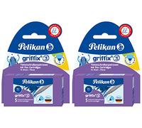 Pelikan griffix Lot de 20 cartouches d'encre bleue effaçables 4 x 5 cartouches