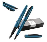 Pelikan Jazz Noble Elegance K/P36 Ensemble stylo à bille et stylo-plume avec gravure Cadeau - Stylos uniques avec nom - Cadeaux personnalisés (aigue-marine)
