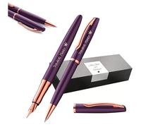 Pelikan Jazz Noble Elegance K/P36 Ensemble stylo à bille et stylo-plume avec gravure Cadeau - Stylos uniques avec nom - Cadeaux personnalisés (violet)