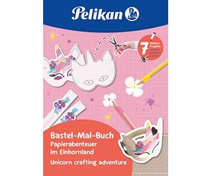 Pelikan Livre de peinture de bricolage avec 7 projets d'artisanat pour enfants de 5 à 7 ans, thème licorne, 1 pièce