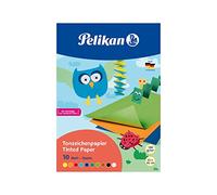 Pelikan Lot de 10 Feuilles de papier de dessin coloré 32 X 22 cm Couleurs Assorties