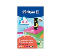 Pelikan Lot de 10 Feuilles de papier transparent non gommé 30 x 18 cm Couleurs Assorties