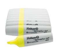 Pelikan Lot de 10 surligneurs 490 eco, jaune fluo, dans une boîte pliante