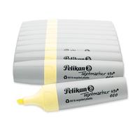 Pelikan Lot de 10 surligneurs 490 eco, jaune pastel, dans une boîte pliante