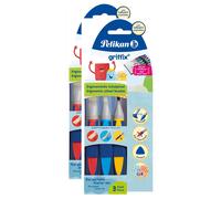 Pelikan Lot De 2 Sets De Pinceaux Scolaires Griffix 3 Pièces
