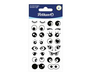 Pelikan Lot de 3 feuilles d'autocollants aux yeux amusants