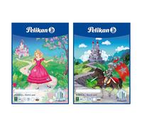 Pelikan Lot de 5 blocs de coloriage A3-30 feuilles de papier blanc - Motifs assortis - Pas de choix possible