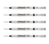Pelikan Lot De 5 Recharges Stylo Roller À Encre 338 Pointe Large Noir
