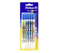 Pelikan Super Pirat Lot de 6 Effaceurs d'encre 5 pointes fines/1 pointe large