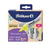 Surligneur Pelikan 490 eco, set de 6 couleurs néon