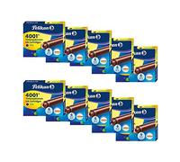 Pelikan - Lot de cartouches d'encre 4001 pour stylographiques TP6, pack d'économie 60 unités, 10 boîtes de 6 cartouches, marron