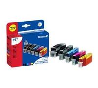 Pelikan P37 - Pack de 5 - noir, jaune, cyan, magenta - compatible - cartouche d'encre (alternative pour : Canon CLI-571BKXL, Canon CLI-571CXL, Canon CLI-571MXL, Canon CLI-571YXL, Canon PGI-570PGBKXL) 