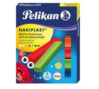 Pelikan pâte à modeler à la cire de haute qualité Nakiplast 196/7 assortie 7 bâtons