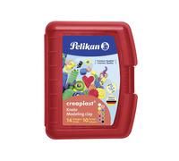 Pelikan Pâte à modeler pour enfants Creaplast® 10 couleurs dans un étui rouge...