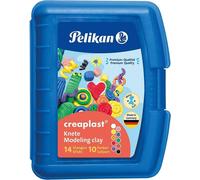 Pelikan pâte à modeler pour enfants creaplast boîte plastique 14 pièces bleu