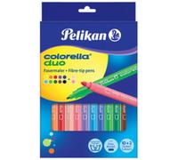Pelikan 813846, Colorella Duo, 12 Couleurs Assorties, en boîte Carton Pliante