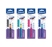 Pelikan Pelikano Junior 824897 Stylo plume pour droitier, plume A, pas de choix de couleurs possibles, avec 1 cartouche d'encre