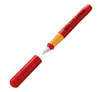 Pelikan Pelikano Junior Stylo plume d'apprentissage en plume acier inoxydable Rouge Droitiers