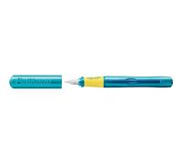 Pelikan Pelikano Junior Stylo plume d'apprentissage en plume acier inoxydable Turquoise Gauchers