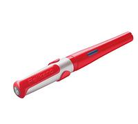 Pelikan Pelikano Stylo-plume Taille L pour Gauchers en acier Inoxydable Rouge