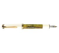 Pelikan Piston Souverain Stylo plume bi-colore 400 à moyen écaille-et-blanc