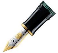 Pelikan Plume de rechange en or 18C/750 pour M800 bicolore / rhodié EF extra fine