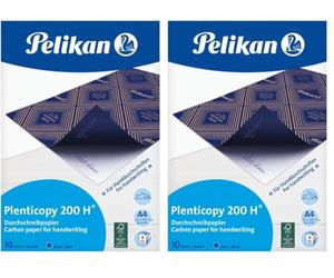 PELIKAN Pochette de 10 feuilles Papier Carbone Plenticopy 200H Bleu (Lot de 2)