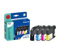 Pelikan Promo Pack P35 - Pack de 4 - noir, jaune, cyan, magenta - compatible - cartouche d'encre (alternative pour : Brother LC-123BK, Brother LC123C, Brother LC123M, Brother LC123VAL, Brother LC123Y)