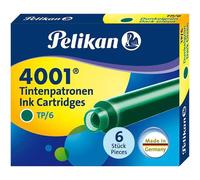Pelikan Cartouches d'encre pour stylo-plumes 4001 TP/6 Vert Lot de 6 (0PK300087)