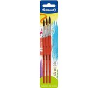 Pelikan Set de pinceaux à poils fins, 3 pièces, assorti G