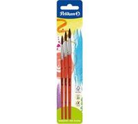 Pelikan Set de pinceaux à poils fins, 3 pièces, assorti G