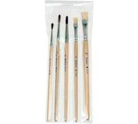 Pelikan 718163 Pinceau pour peintures à l'huile ou à l'eau 5 pièces Taille du pinceau: 2, 4, 6, 10