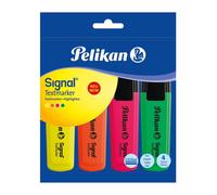 Pelikan Signal Highlighter, Blue, Assorted Colours, 4 Pieces in Polybag