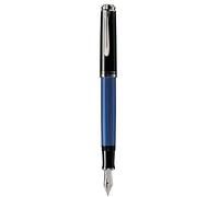 Pelikan Souverän 405 932814 Stylo-plume à piston de qualité supérieure Noir/bleu
