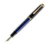 Pelikan Souverän 600 995308 Stylo-plume, noir et bleu, plume EF (extra fine), dans un étui cadeau, 1 pièce (1 pièce)