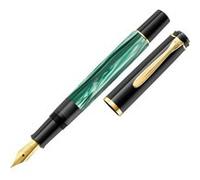 Pelikan Stylo plume 200, vert marbré, taille de plume: B Bleu G
