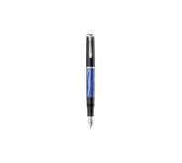 PELIKAN Stylo-plume M200 Bleu Marbré Fin avec étui bleu