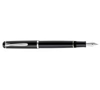 Pelikan stylo ? plume P 205, largeur de plume: F, noir avec plume en acier polie, syst?me de remplis