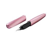 Pelikan Stylo plume Twist dans une boîte pliable universelle pour droitiers et gauchers, plume M Girly Rose + 30 cartouches