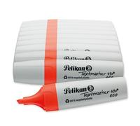 Pelikan Lot de 10 surligneurs 490 eco, rouge fluo, dans une boîte pliante