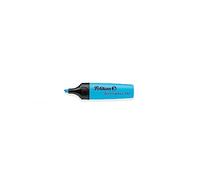 Pelikan® Surligneur 490 | Lot de 10 pièces | Confort d'écriture | Facile à ouvrir | 3 épaisseurs de cerclage | Encre à base d'eau | Fluorestence élevée et Transparence | Bleu