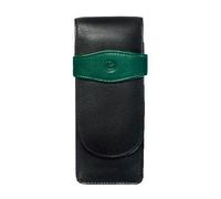 924092 ETUI EN CUIR POUR 3 STYLOS NOIR / VERT