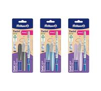 Pelikan Twist® 822909 Twist® Eco Stylo plume pour droitiers et gauchers, pas de choix de couleurs possibles, plume M, effaceur d'encre Super-Pirat inclus