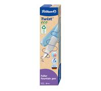 Pelikan Twist® eco Fountain Pen for Right and Left-Handed Users, Blue, Nib M, Pa