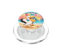 Pelikanovogel Sauve Le Poisson sur la Plage Let's go to The Beach PopSockets PopGrip pour MagSafe